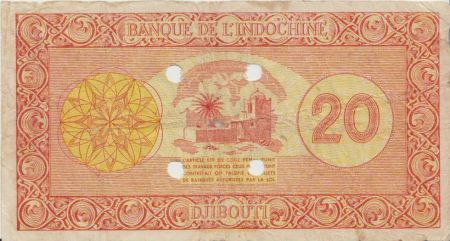 Djibouti 20 Francs Impr. Palestine - Spécimen