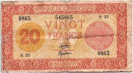 Djibouti 20 Francs Impr. Palestine