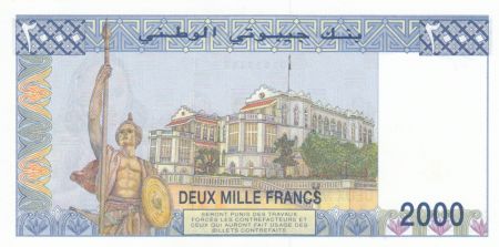 Djibouti 2000 Francs Jeune fille, caravane - 1997 - Série U.001