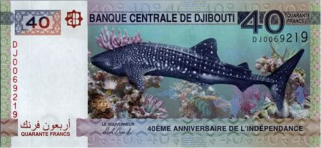 Djibouti 40 Francs  - 40 ème Ann. de l\'indépendance - 2017 - Neuf - P.46