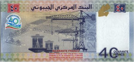 Djibouti 40 Francs  - 40 ème Ann. de l\'indépendance - 2017 - Neuf - P.46