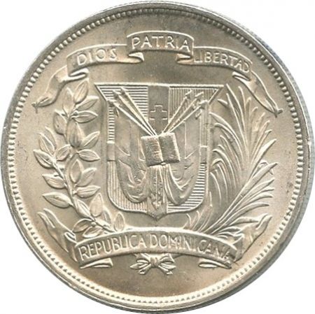 Dominicaine Rép. 1 Peso Princesse Indienne - Armoiries