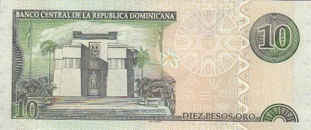 Dominicaine Rép. 10 Pesos Oro - M. R. Mella - Altar la Patria - 2003
