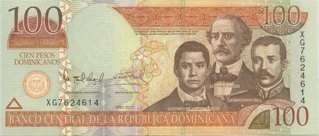 Dominicaine Rép. 100 Pesos Dominicanos Dominicanos, Duarte, Sanchez, Mella