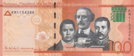 Dominicaine Rép. 100 Pesos Duarte, Sanchez, Mella - Puerta del Conde 2017