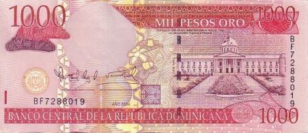 Dominicaine Rép. 1000 Pesos Oro Oro, Palais National - Alcazar