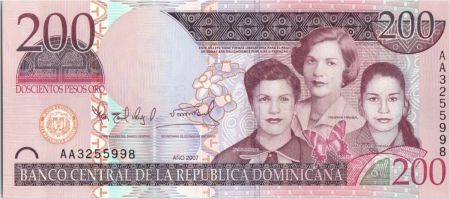 Dominicaine Rép. 200 Pesos Dominicanos - Les Soeurs Mirabal - 2007