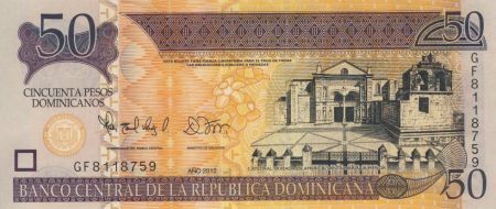 Dominicaine Rép. 50 Pesos Dominicanos Dominicanos, Cathédrale - Basilique - 2012