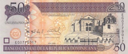 Dominicaine Rép. 50 Pesos Oro, Cathédrale - Basilique - 2008 - Neuf - P.176