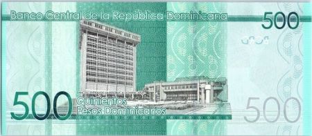 Dominicaine Rép. 500 Pesos Dominicanos Dominicanos, S. U. de Enriquez, P. H. Zurena - Banque Centrale 2014