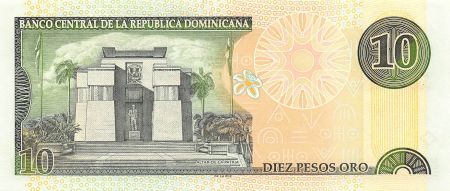 Dominicaine Rép. REPUBLIQUE DOMINICAINE  MATIAS RAMON MELLA - 10 PESOS ORO 2001 - P.NEUF