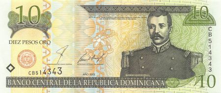 Dominicaine Rép. REPUBLIQUE DOMINICAINE  MATIAS RAMON MELLA - 10 PESOS ORO 2001 - P.NEUF