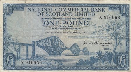 Ecosse 1 Pound - 16-09-1960 - Pont, Armoiries