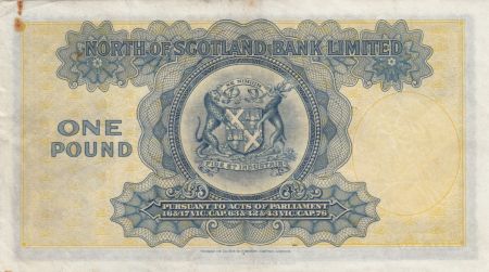 Ecosse 1 Pound North of  Scotland Bank - 1940 p.TTB - S.644