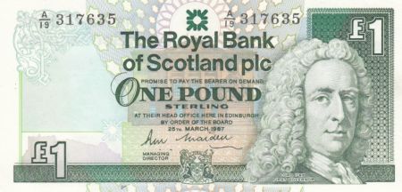 Ecosse 1 Pound Royal Bank of Scotland - Château  - 1987 - Neuf - P.346
