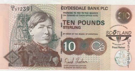 Ecosse 10 Pounds Clydesdale Bank Limited 2006 - Jeux Olympique - P.229E - NEUF
