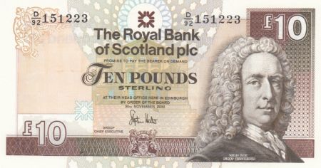 Ecosse 10 Pounds Royal Bank of Scotland - Château Glamis- Neuf - P.353c