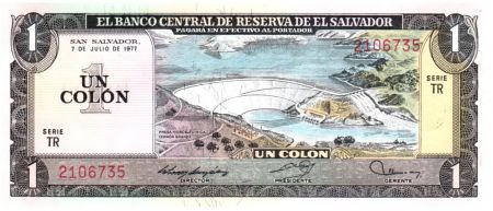 El Salvador 1 Colon Barrage Hydroéléctrique - C. Colomb - 1977 - Série TR