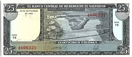 El Salvador 25 Colones, C.Colomb, Port - 1983