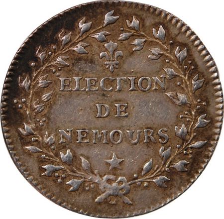 ELECTION DE NEMOURS  LOUIS XV  JETON ARGENT émission de 1746