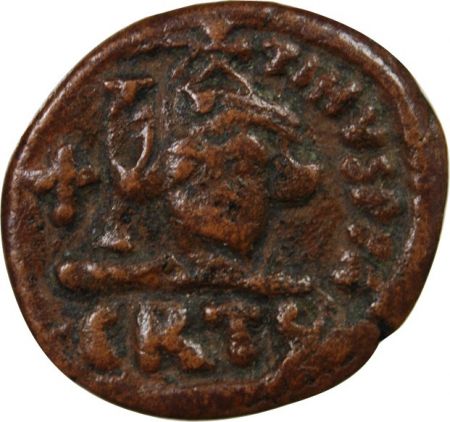 Empire Byzantin CONSTANT II - DEMI FOLLIS CARTHAGE 643-647 REFORME