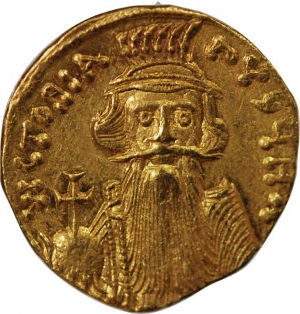 Empire Byzantin CONSTANT II - SOLIDUS OR 663 / 668 CONSTANTINOPLE