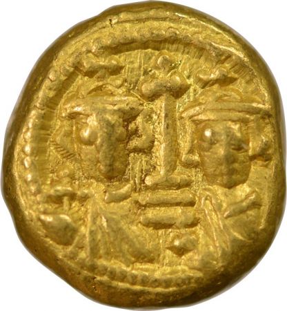 Empire Byzantin CONSTANT II, CONSTANTIN IV - SOLIDUS OR 659 / 668 CARTHAGE