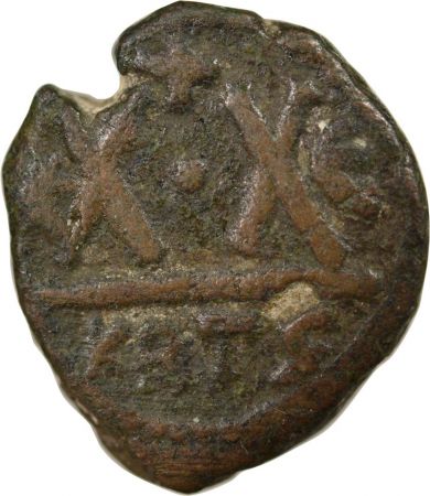 Empire Byzantin HERACLIUS - 1/2 FOLLIS - CARTHAGE, 610-641