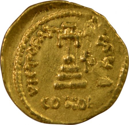 Empire Byzantin HERACLIUS, HERACLIUS CONSTANTIN, HERACLONAS - SOLIDUS OR, 632 / 635 CONSTANTINOPLE