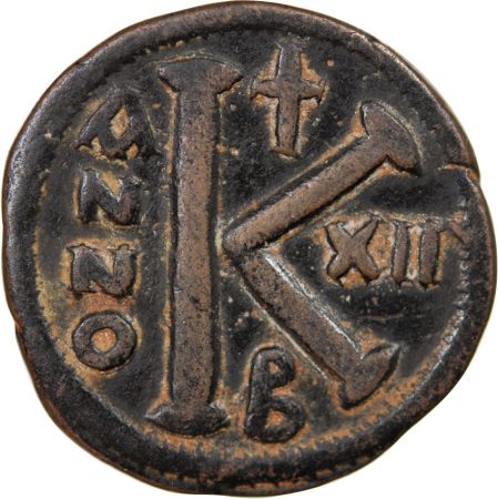 Empire Byzantin JUSTINIEN Ier - DEMI FOLLIS, AN 12 538 / 539 CONSTANTINOPLE