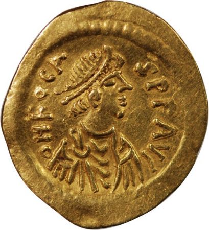 Empire Byzantin PHOCAS - TREMISSIS OR 607 / 609 - CONSTANTINOPLE