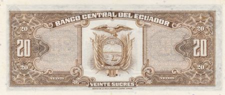 Equateur 20 Sucres 1983 - Eglise, armoiries