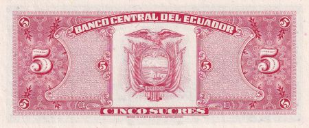 Equateur 5 Sucres - Antonio José de Sucre - Condor - 1980 - Série HU - P.113c