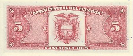 Equateur 5 Sucres 1988 - Antonio José de Sucre - Condor