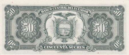 Equateur 50 Sucres 1982 - Monument, armoiries