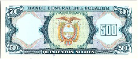 Equateur 500 Sucres Eugenio de Santa Cruz y Espejo - Armoiries - 1988