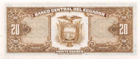 Equateur EQUATEUR - 20 SUCRES 20-04-1983