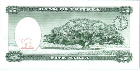 Erythrée 5 Nakfa Un enfant et deux hommes - Arbre - 1997