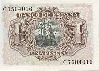 Espagne 1 Peseta 1953 - Marqués de Santa Cruz