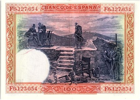 Espagne 100 Pesetas - Felipe II - 1925 - XF Série F - P.69
