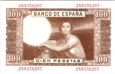 Espagne 100 Pesetas 1953 - J.R. de Torres