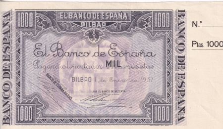 Espagne 1000 Pesetas - Bilbao - 1937 - P.S567