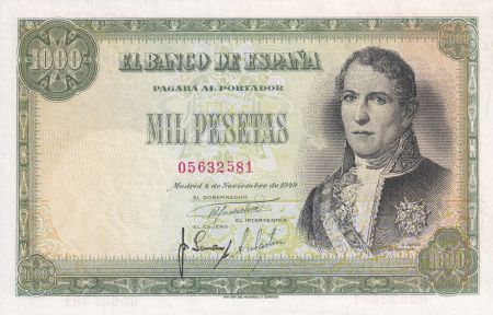 Espagne 1000 Pesetas - D. Ramon de Santillan - 1949 - P.138