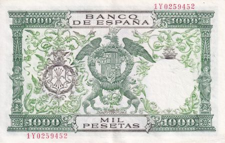 Espagne 1000 Pesetas - Roi catholiques - Armoiries - 1957 - P.78