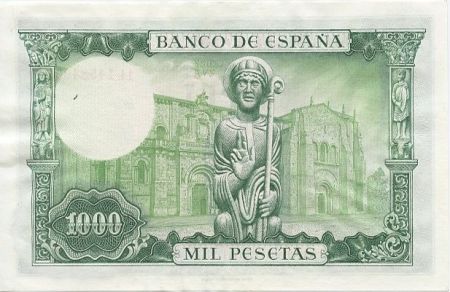 Espagne 1000 Pesetas 1965 - San Isidoro