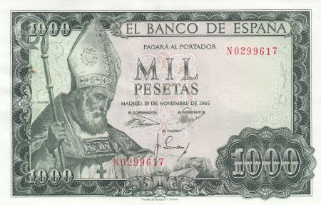 Espagne 1000 Pesetas 1965 - San Isidoro