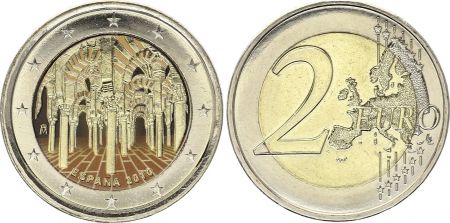 Espagne 2 Euros - Centre historique de Cordoue - Colorisée - 2010