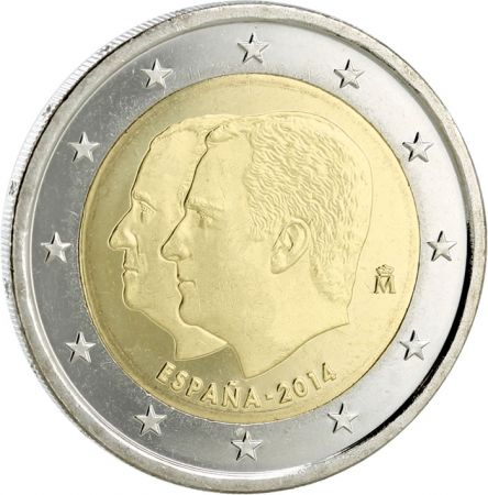 Espagne 2 Euros Commémo. Espagne 2014 - Felipe VI et Juan Carlos I