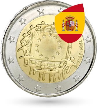 Espagne 2 Euros Commémo. Espagne 2015 - 30 ans du drapeau européen