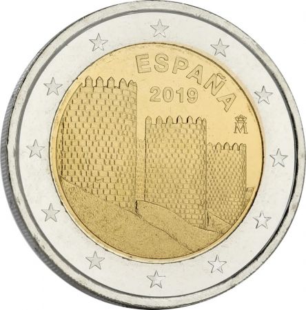 Espagne 2 Euros Commémo. Espagne 2019 - Remparts d\'Avila